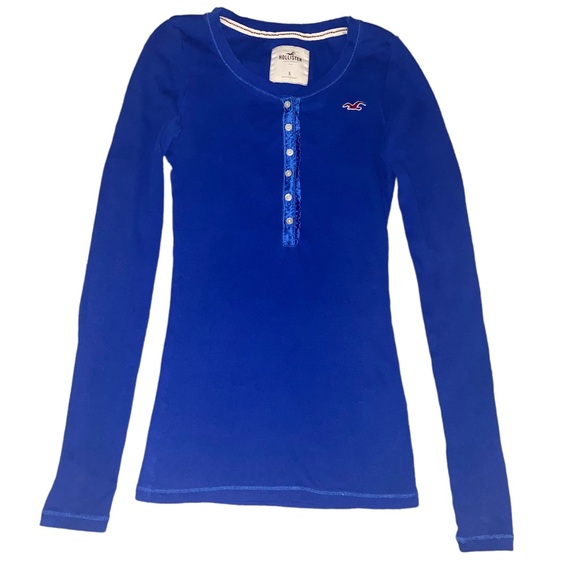 Hollister Tops Y2k Hollister Bella Swan Long Sleeve Blue Henley Top